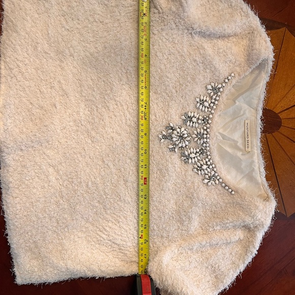 Mustard seed beautiful beaded cropped sweater - Picture 6 of 6